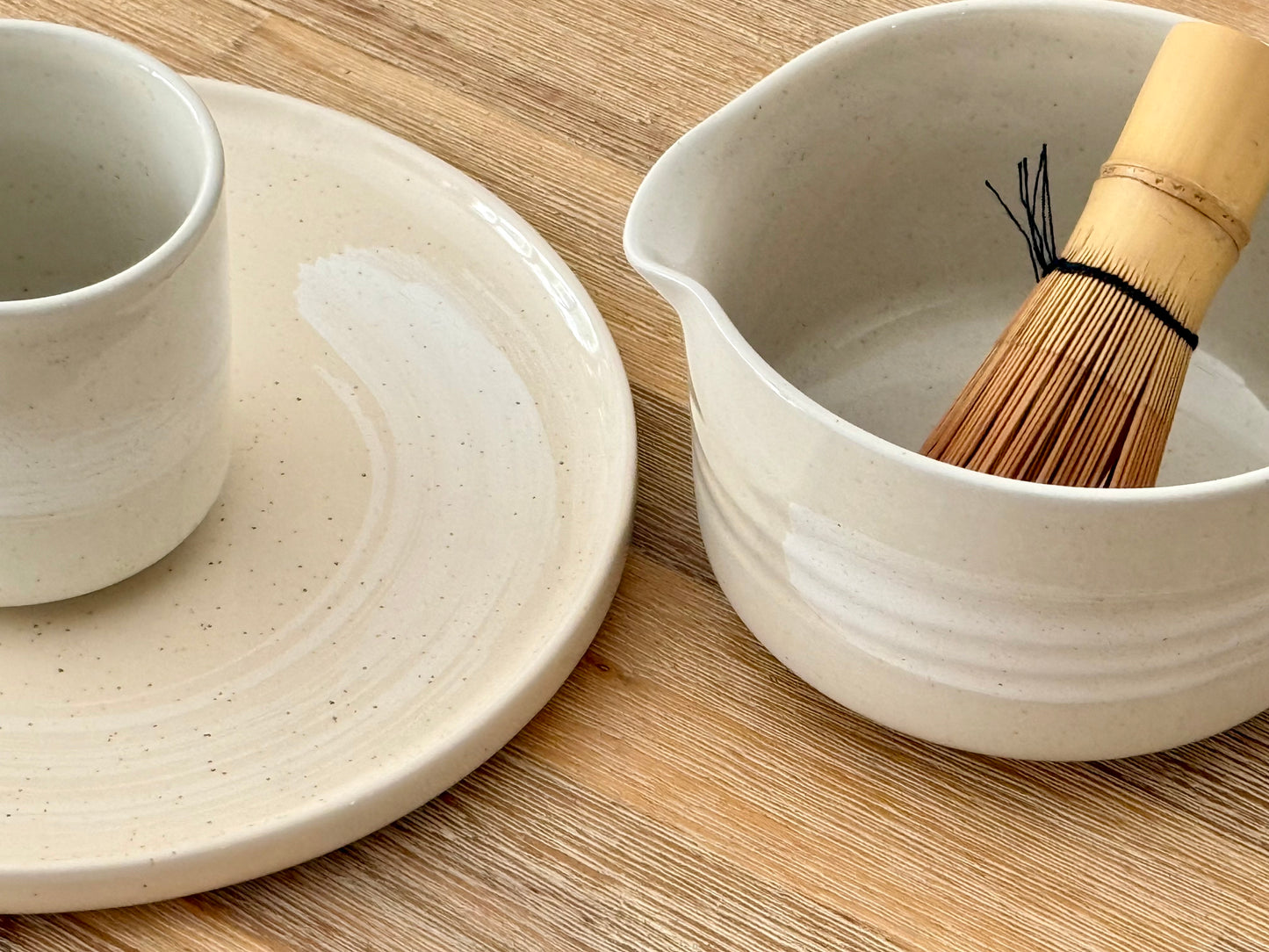 seashell matcha bowl